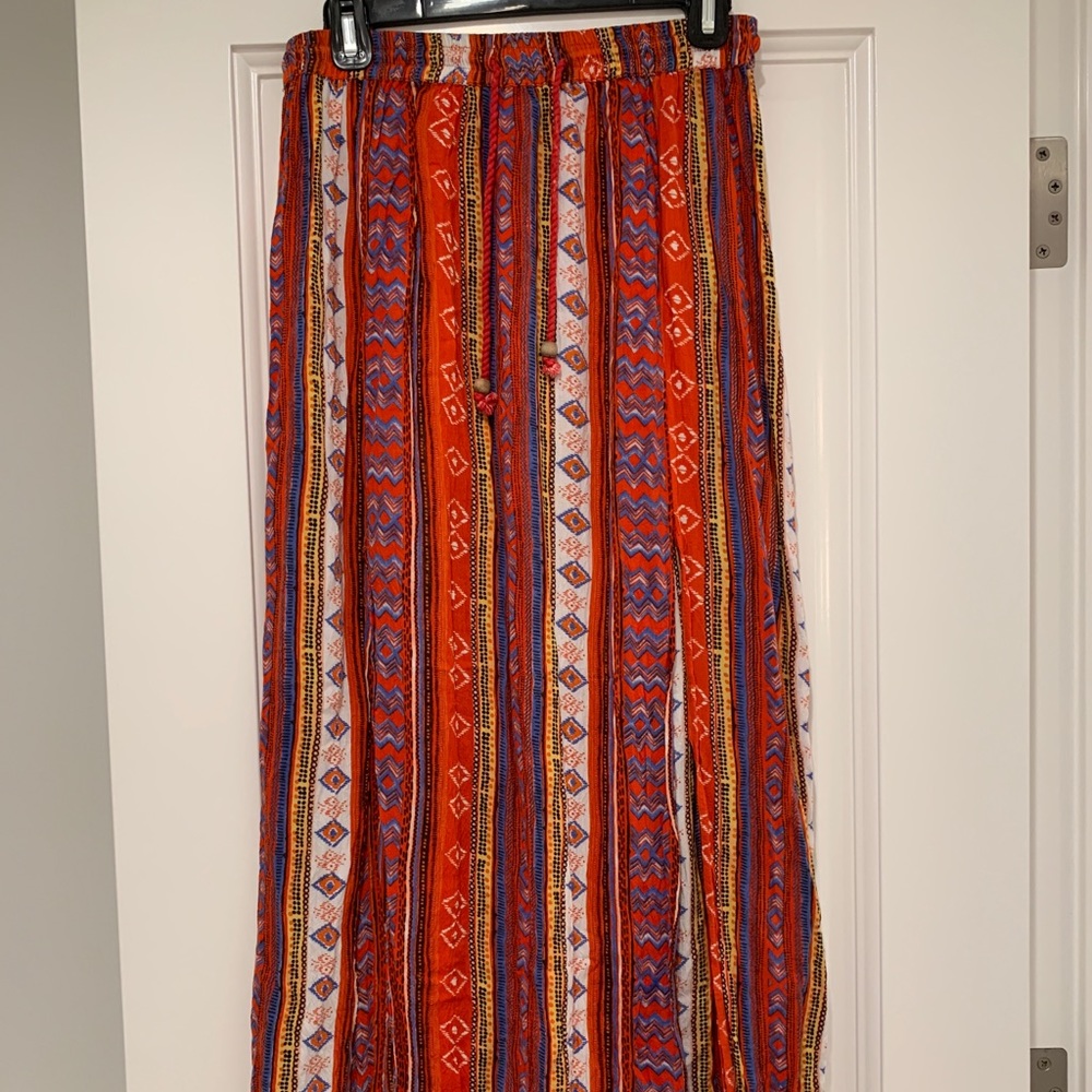 Tribal Pattern Maxi Skirt